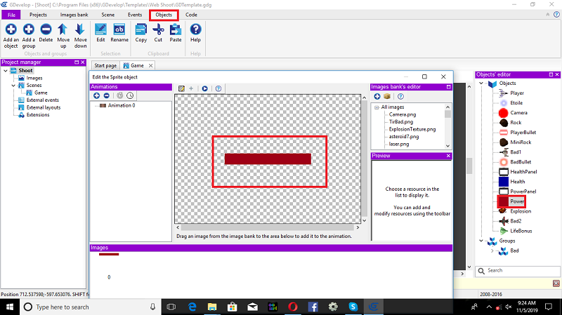 2D Air Force Combat Game Using gdevelop Engine